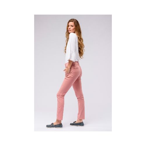 PANTALÓN DE GABARDINA SKINNY - Rosa