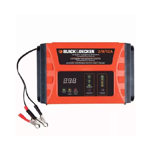 CARGADOR DE BATERIA INTELIGENTE 12V 2/8/12A BC12 BLACK & DECKER ++