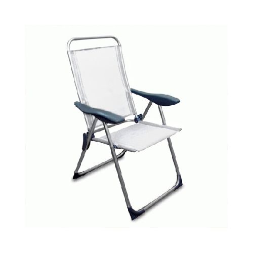 SILLA DE PLAYA ALUMINIO ALTA XYC-010 BLANCA HESSEN HOME ++