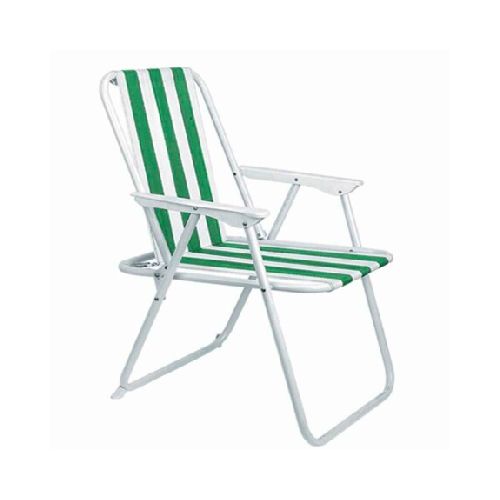 SILLA DE PLAYA HIERRO VERDE Y BLANCA HESSEN HOME ++