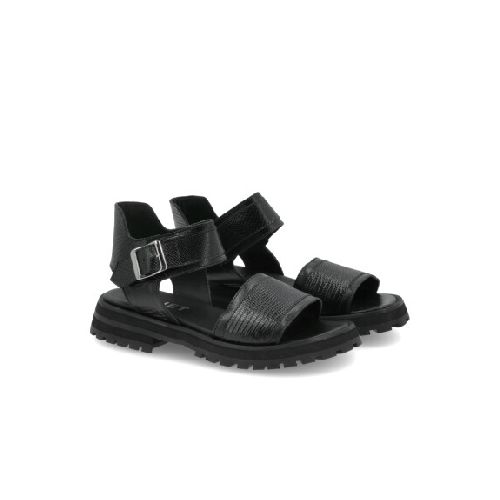 SANDALIAS VENET - CUERO RUFFINA - NEGRO