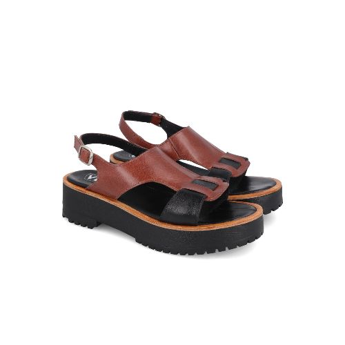 SANDALIAS VENET - CUERO MARIA - MARRON