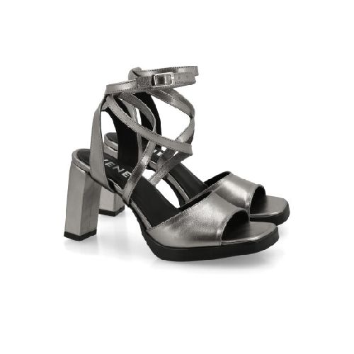 SANDALIAS VENET - CUERO ABIGAIL - PLATEADO