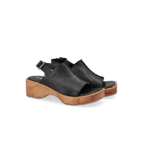 SANDALIAS VENET - CUERO NORA - NEGRO