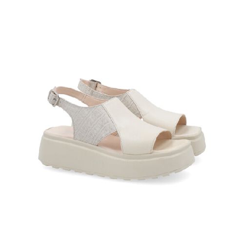 SANDALIAS VENET - CUERO LOTAN - BLANCO