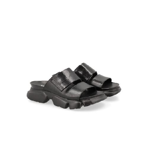 SANDALIAS VENET - CUERO ALDANA - NEGRO