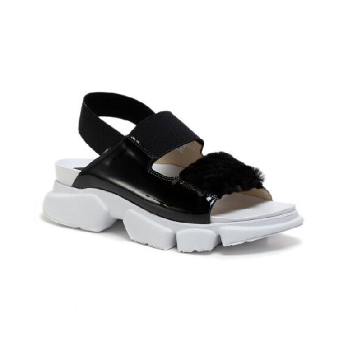 SANDALIAS VENET - CUERO AVELI - NEGRO