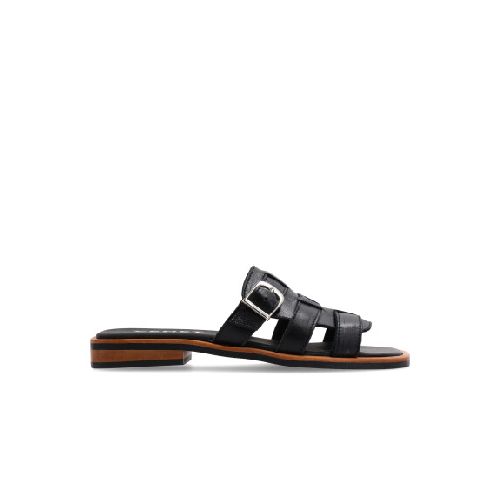 SANDALIAS VENET - CUERO NOVITA - NEGRO