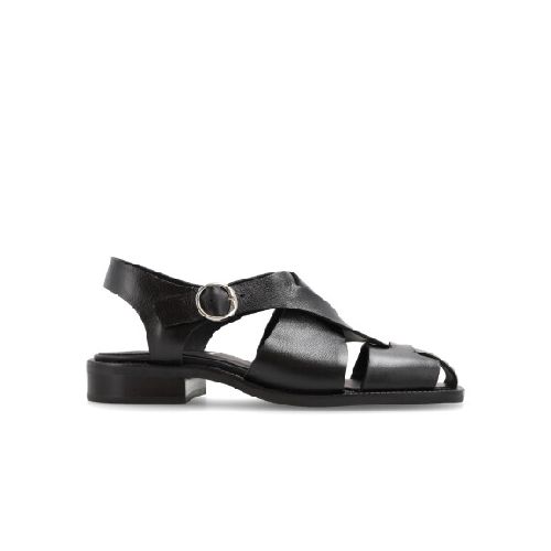 SANDALIAS VENET - CUERO CANGREJAS - NEGRO