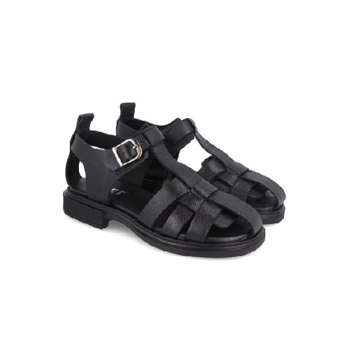 SANDALIAS VENET - CUERO NEREA - NEGRO