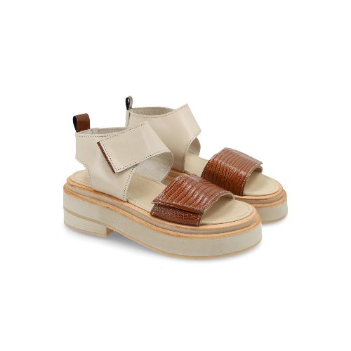 SANDALIAS VENET - CUERO NIMES - MARRON