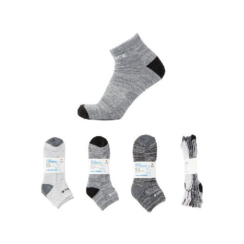 Soquete bicolor 3pcs - gris