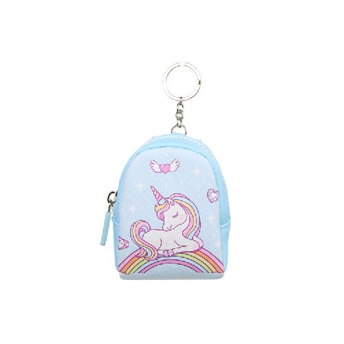 Llavero mochila animalitos - celeste