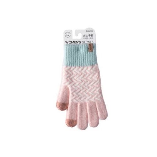 Guantes zig zag - rosa