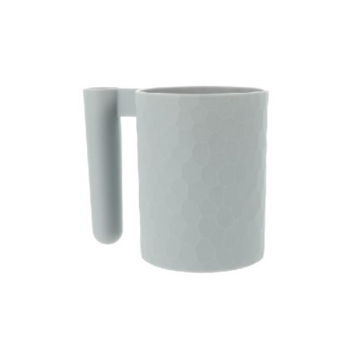 Porta cepillo con vaso - gris