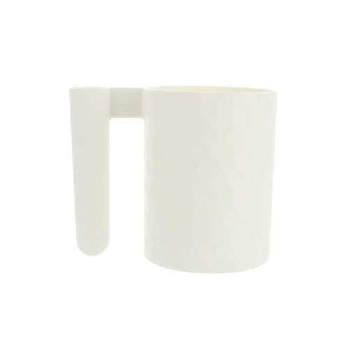 Porta cepillo con vaso - blanco