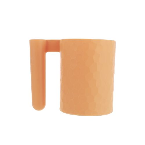 Porta cepillo con vaso - naranja