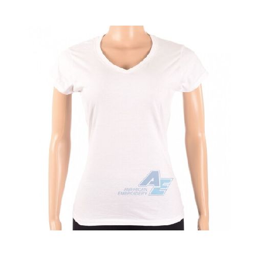 Camiseta Lady Escote V - Blanco