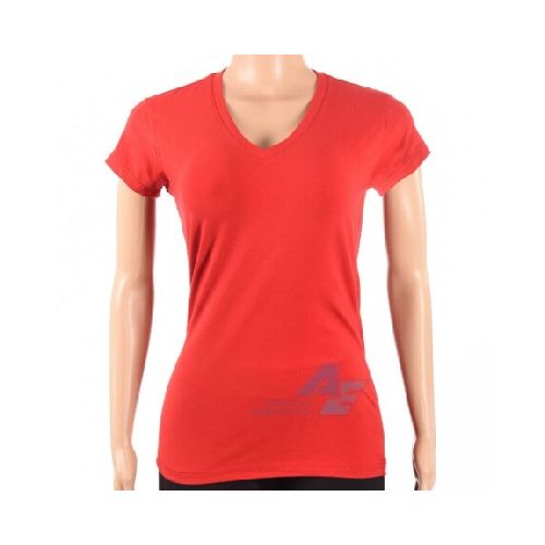 Camiseta Lady Escote V - Rojo