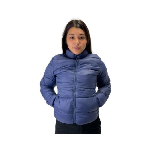 Campera inflada stretch Dama - Azul Marino