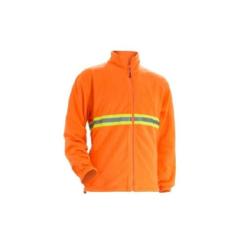 Campera polar con reflectivo Unisex - Naranja