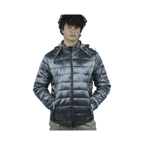 Campera Inflada Metalizada - plateada