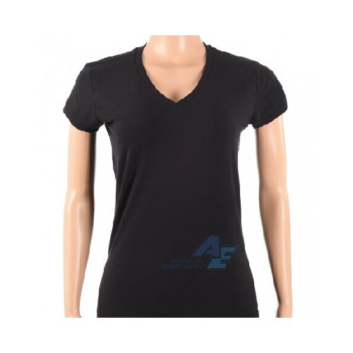 Camiseta Lady Escote V - Negro