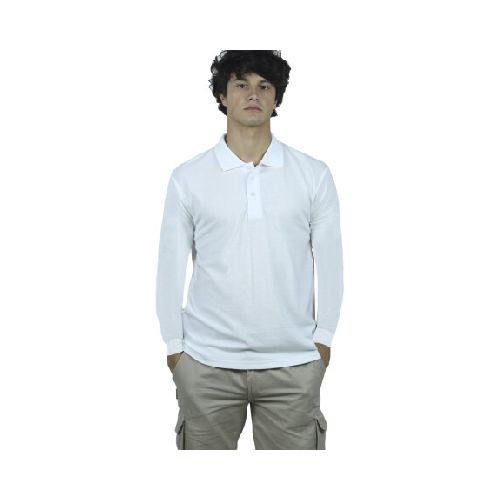 Remera Polo manga larga - Blanco