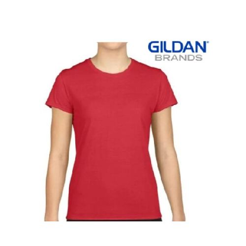 Camiseta Gildan Deportiva Femenino - Rojo