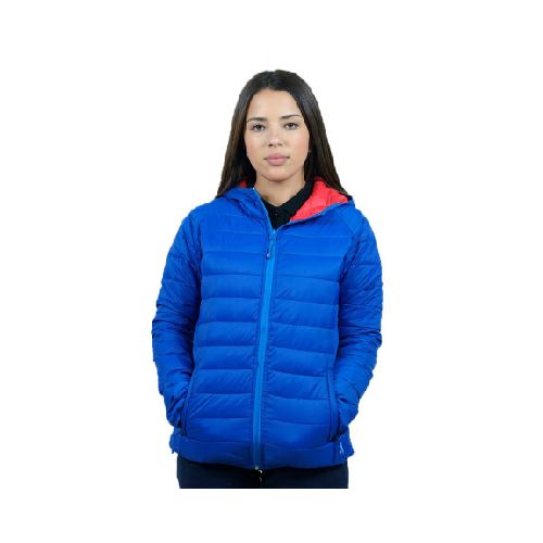 Campera Inflada Dama - azul francia