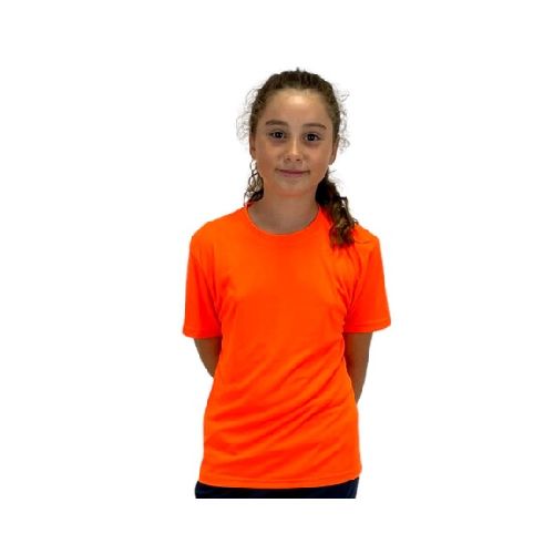 Remera Dry Fit Niño - Naranja fluo