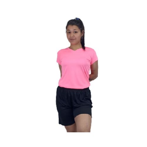 Remera Dry Fit Dama - Rosa fluor