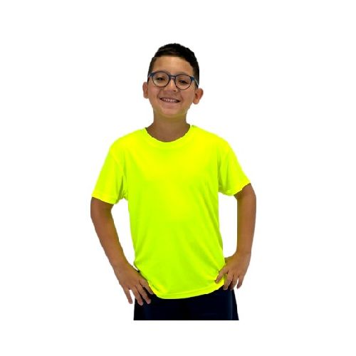 Remera Dry Fit Niño - Amarillo fluo