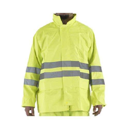 Equipo de lluvia Oxford con reflectivo - Amarillo fluor