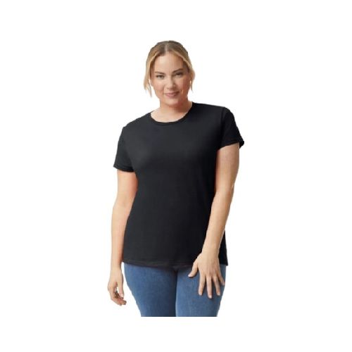 Camiseta básica Talles grandes dama - Negro