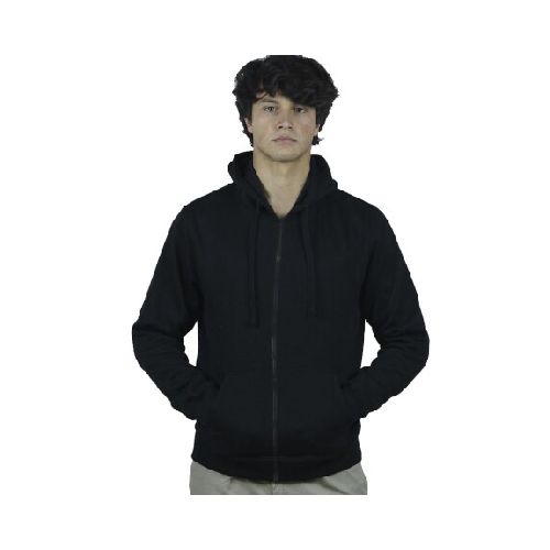 Campera Canguro Deportiva Adultos Felpa - Negro