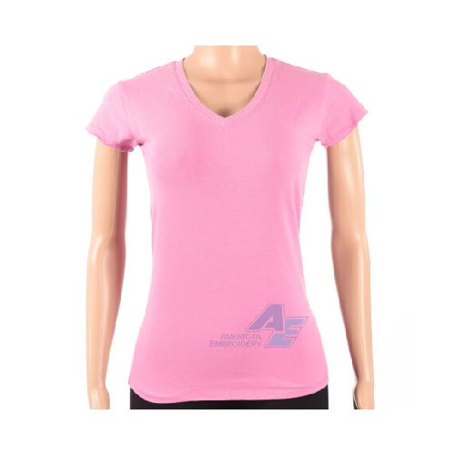 Camiseta Lady Escote V - Rosa