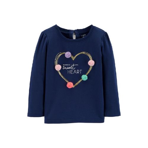 REMERA BUZO CORAZON POMPON CARTERS