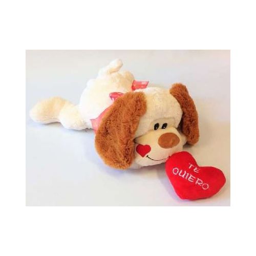 PELUCHE PHI PHI PERRO ACOSTADO CON CORAZON