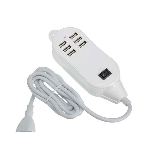 CARGADOR DE ECRITORIO ZAPATILLA DE 6 USB