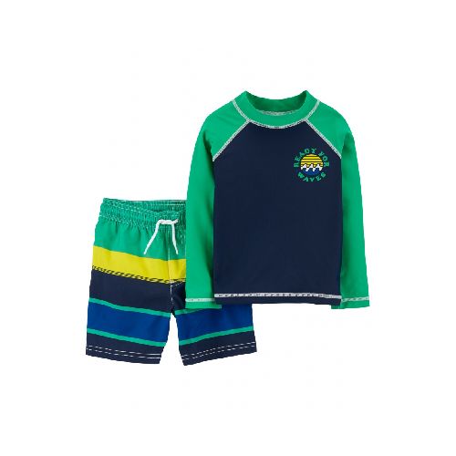 TRAJE DE BAÑO 2PC READY FOR WAVES POLIESTER NIÑO CARTERS