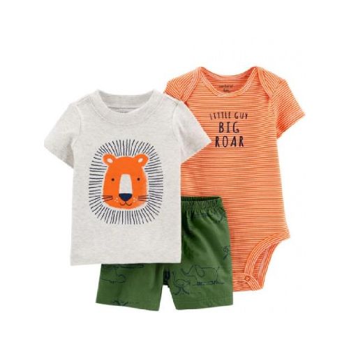 CONJUNTO CARTERS SHORT REMERA Y BODY LEON NB