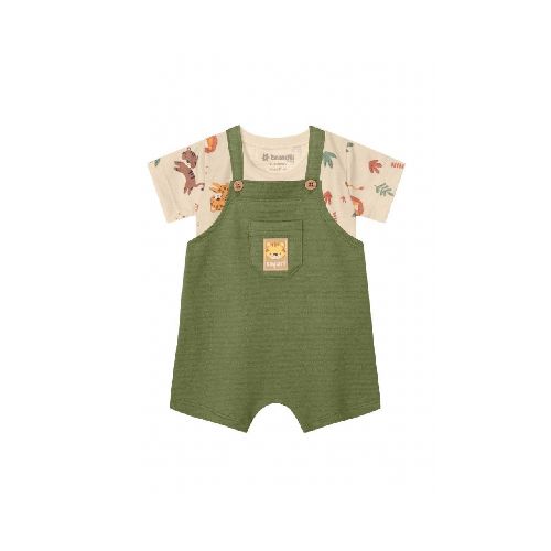 CONJUNTO BEBES CAMISETA Y ENTERITO TALLE P - 26096 BRANDILI BABY