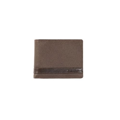 BILLETERA HOMBRE CON APLIQUE MARRON MARRON