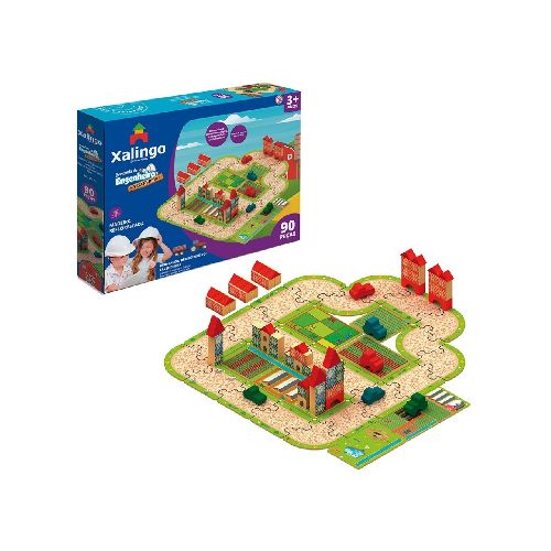 BLOQUES MADERA + PUZZLE GRANJA XALINGO