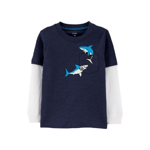 REMERA CARTERS ML BRILLA OSCURIDAD