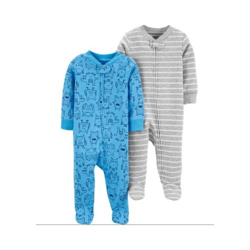 PIJAMA CARTERS PACK X2 ALGODON MONSTERS 3M