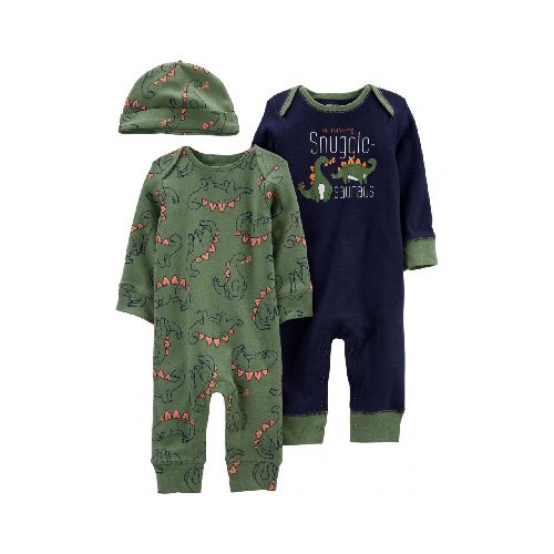 SET DE 2 PIJAMA DE ALGODON DINOS CARTERS NB