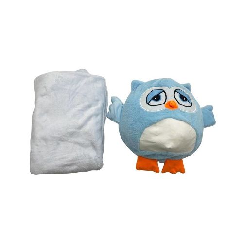 PELUCHE BUHO CON MANTA PARA BEBE