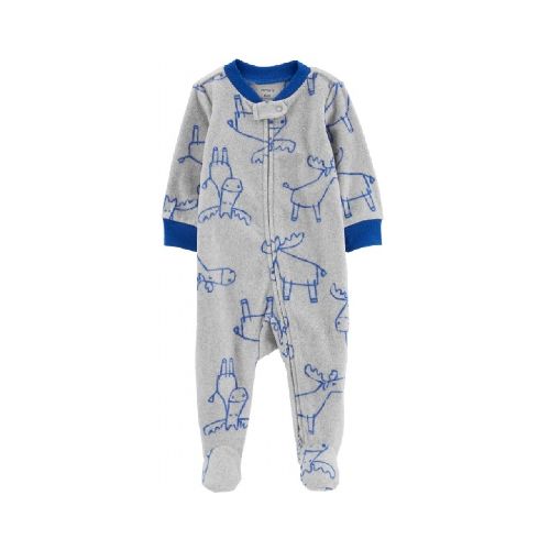 PIJAMA CON PIE MICROPOLAR ESTAMP ALCE CARTERS 3M